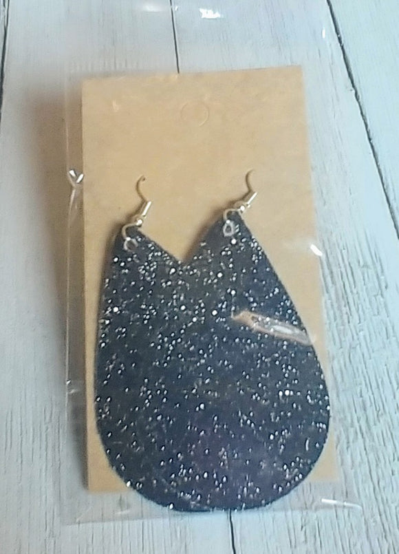Earrings Glitter Black