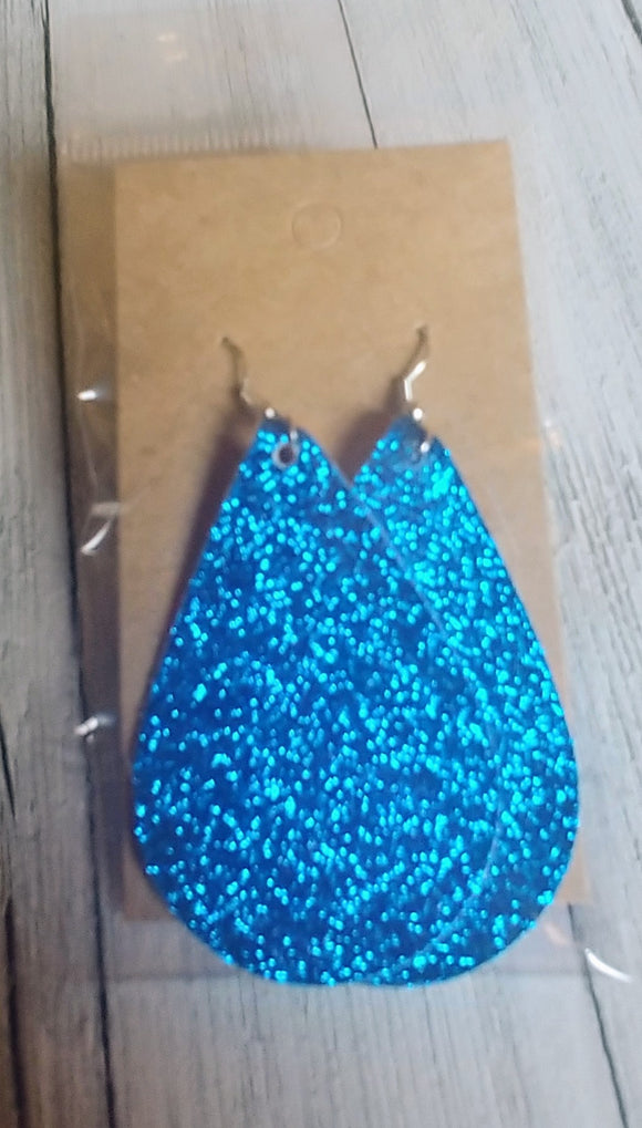 Earrings Glitter Dark Blue