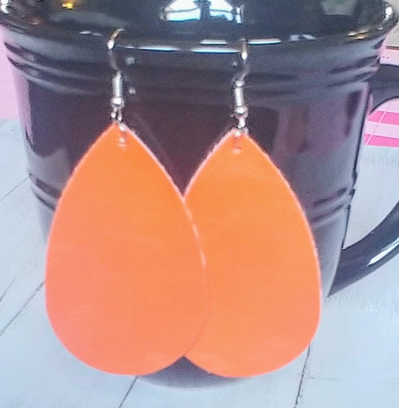 Earrings Solid Orange