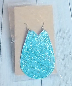 Earrings Glitter Light Blue