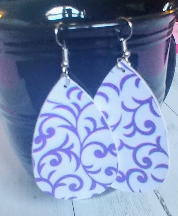 Earrings Purple/White